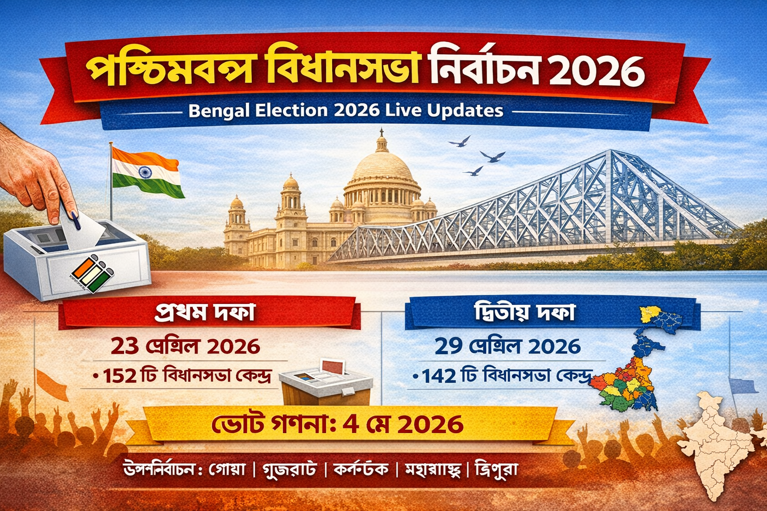 পশ্চিমবঙ্গের ভোট কবে হবে ২০২৬?