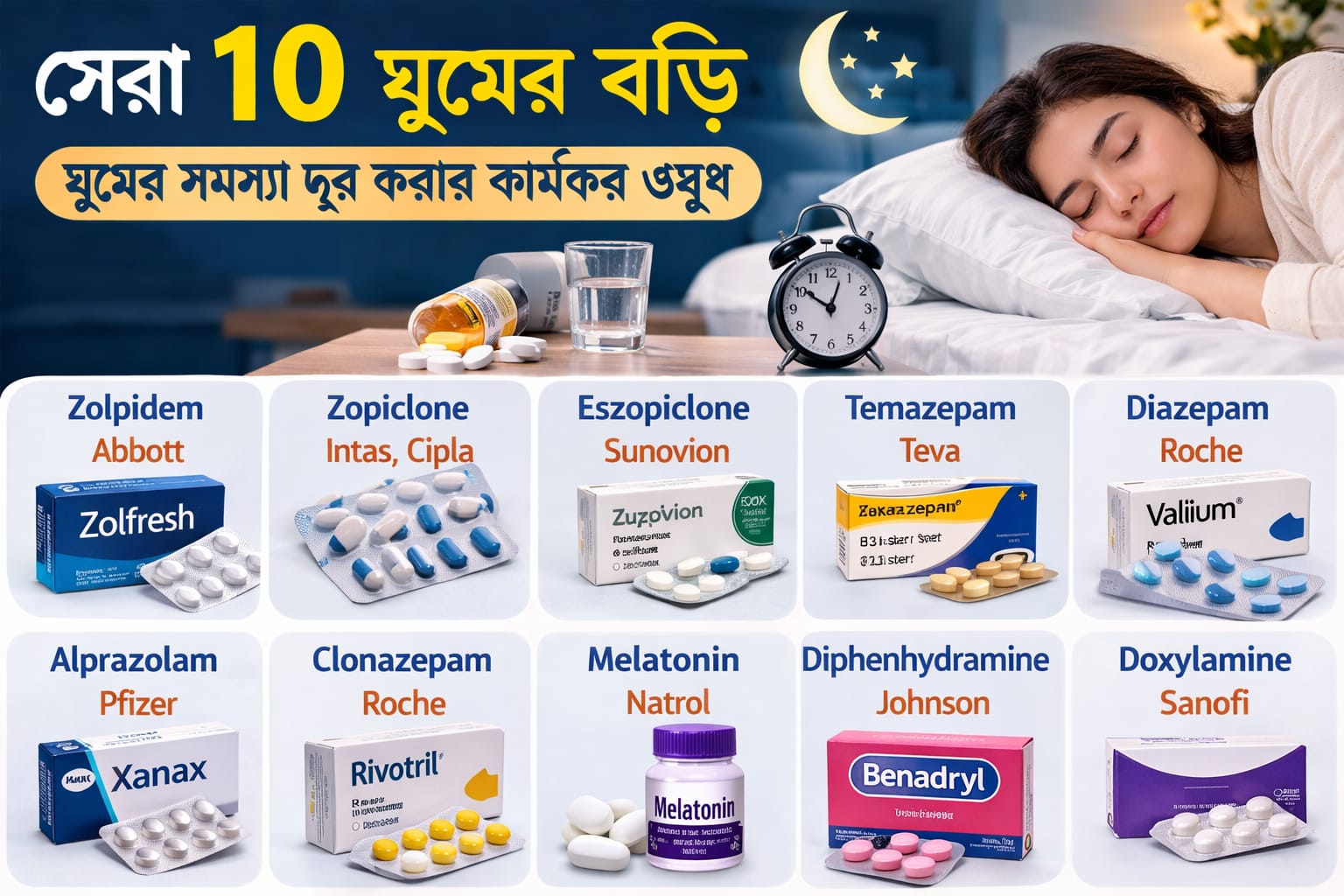 সেরা ১০টি ঘুমের বড়ি