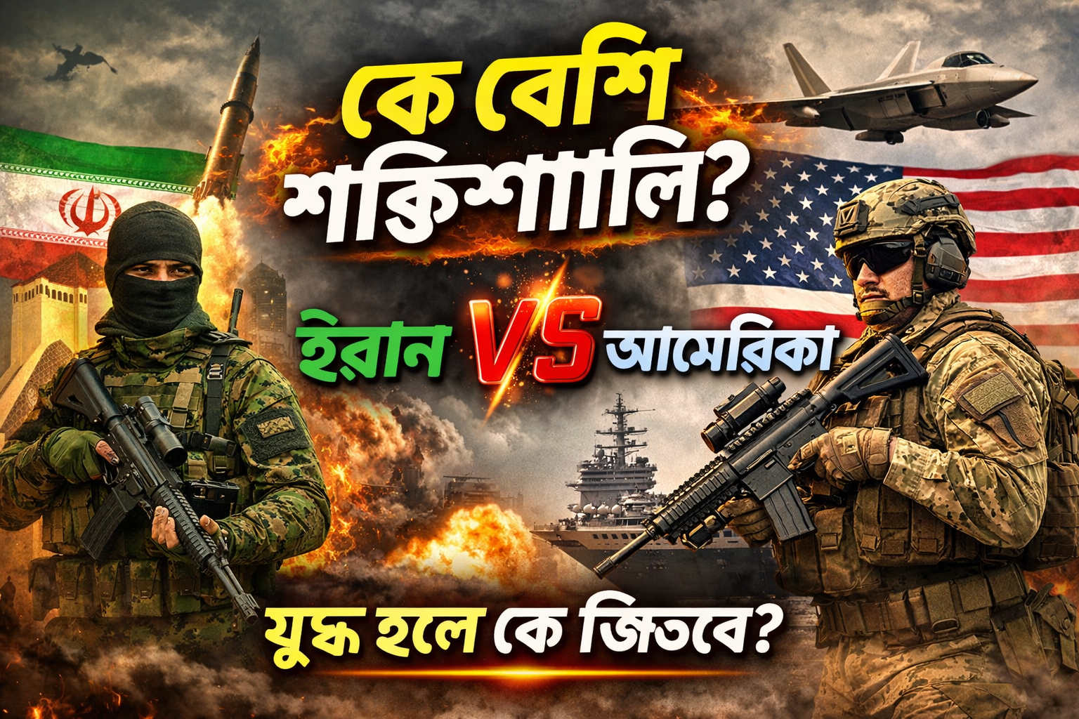 ইরান ও আমেরিকার সামরিক শক্তি