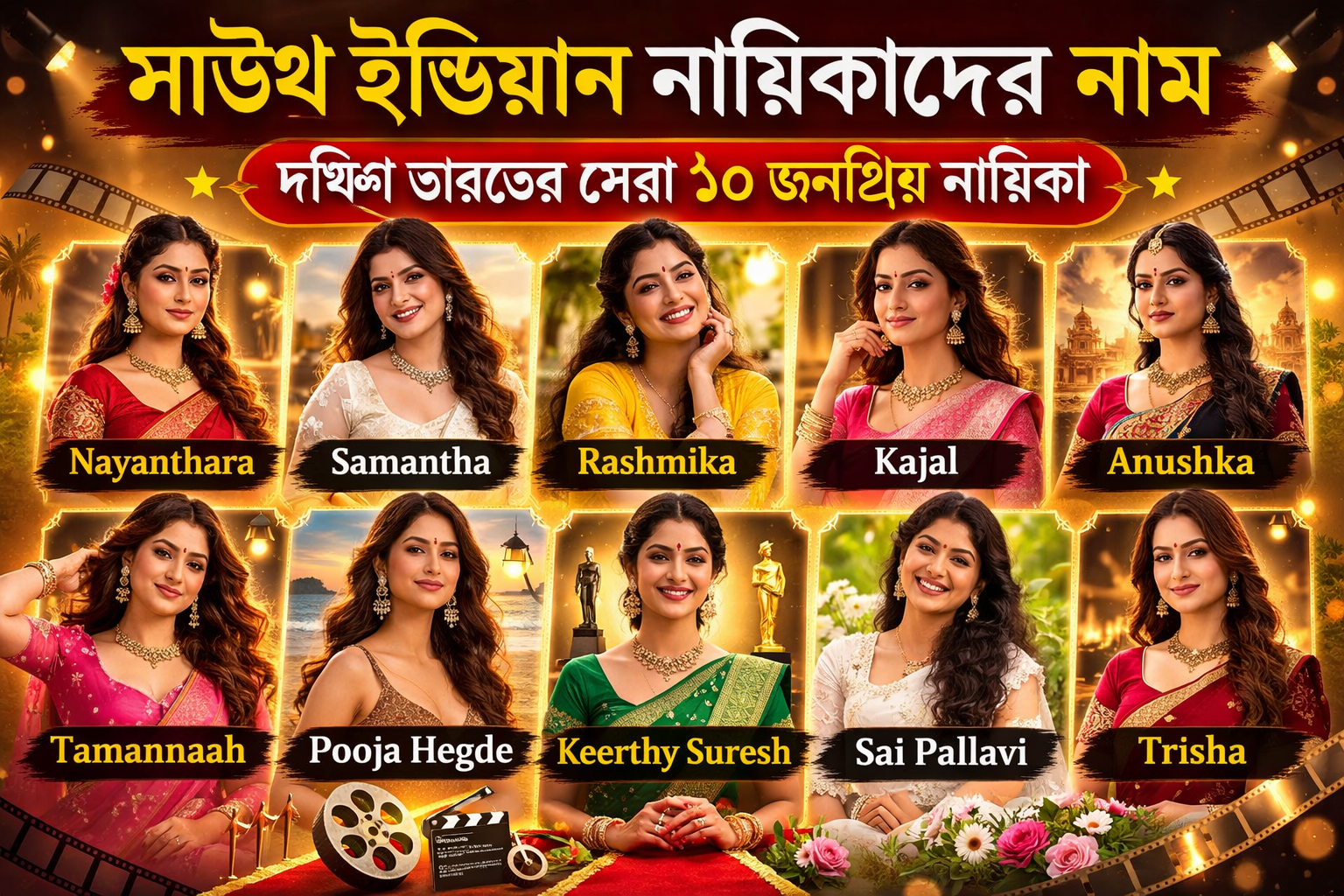 সাউথ ইন্ডিয়ান নায়িকাদের নাম