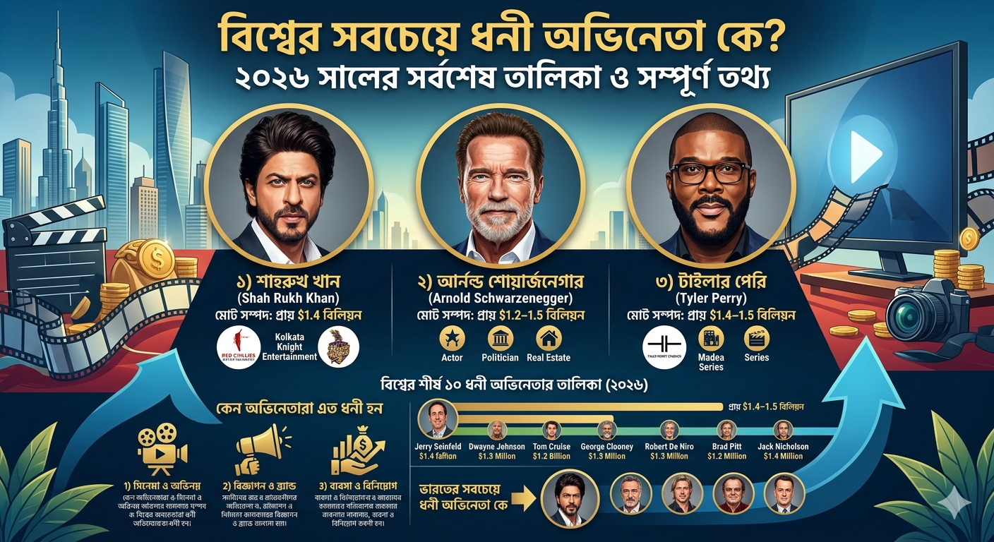 বিশ্বের সবচেয়ে ধনী অভিনেতা কে