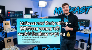 MrBeast কত টাকার মালিক – ইউটিউবের সবচেয়ে ধনী কনটেন্ট ক্রিয়েটরের সম্পূর্ণ গল্প 💰 create an image
