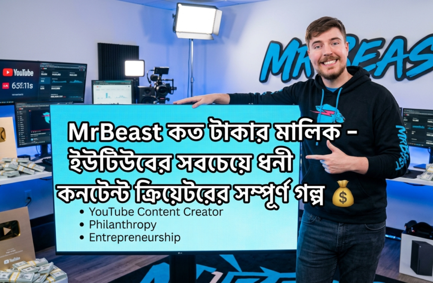 MrBeast কত টাকার মালিক – ইউটিউবের সবচেয়ে ধনী কনটেন্ট ক্রিয়েটরের সম্পূর্ণ গল্প 💰 create an image