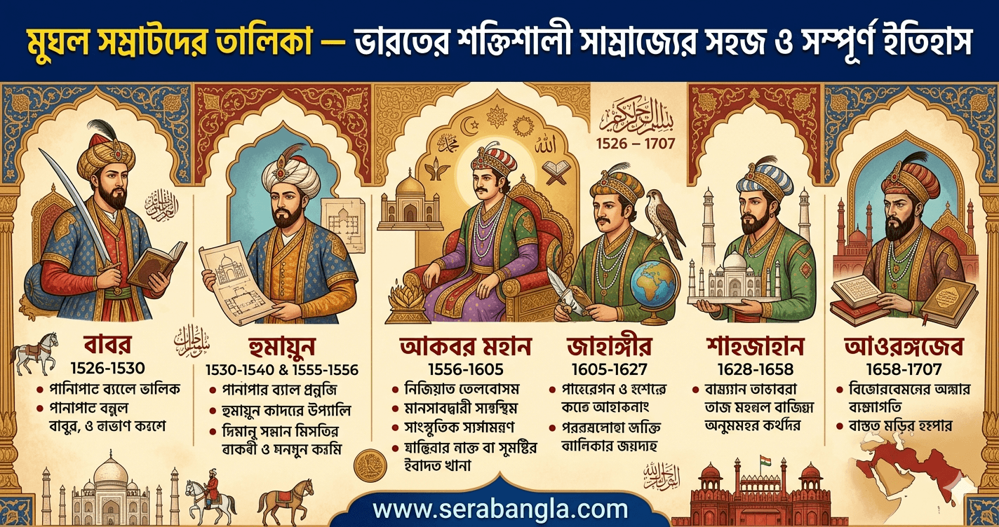 মুঘল সম্রাটদের তালিকা